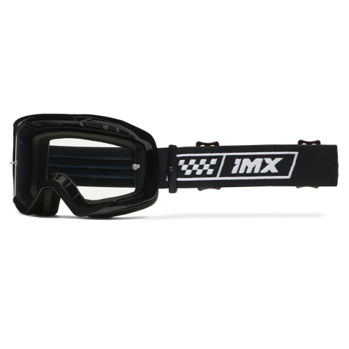 GOGLE cross quad IMX ENDURANCE RACE BLACK GLOSS/WHITE - Szyba IRIDIUM GOLD + Clear